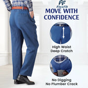 FlexFit - Flexible Waist Straight Fit Comfort Denim