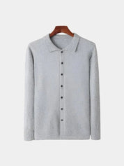 100% Cashmere Polo Cardigan - Vailor & Veil