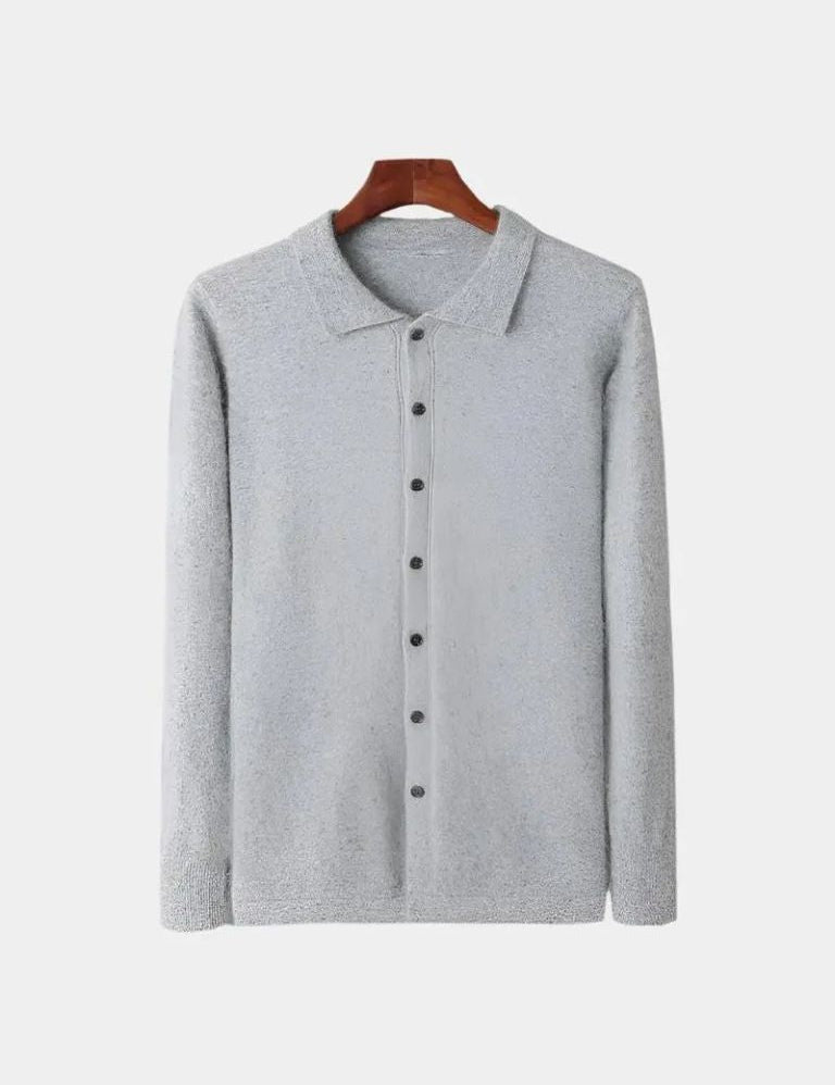 100% Cashmere Polo Cardigan - Vailor & Veil
