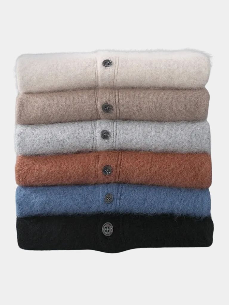 100% Cashmere Polo Cardigan - Vailor & Veil