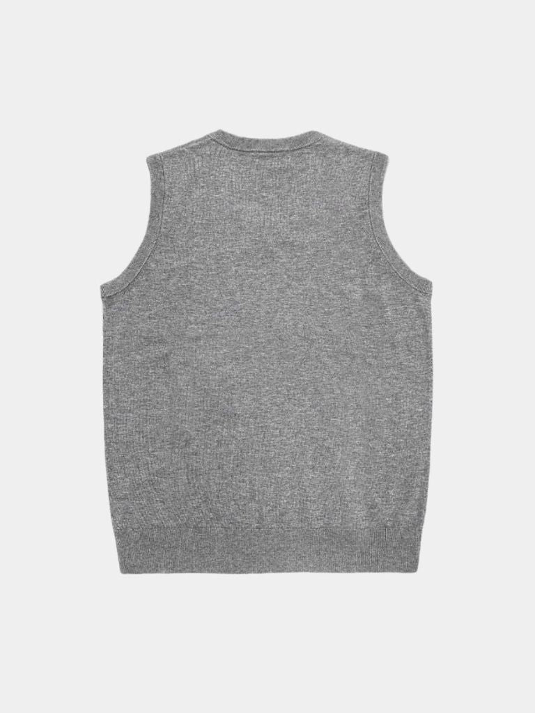 100% Cashmere V Neck Knit Vest - Vailor & Veil