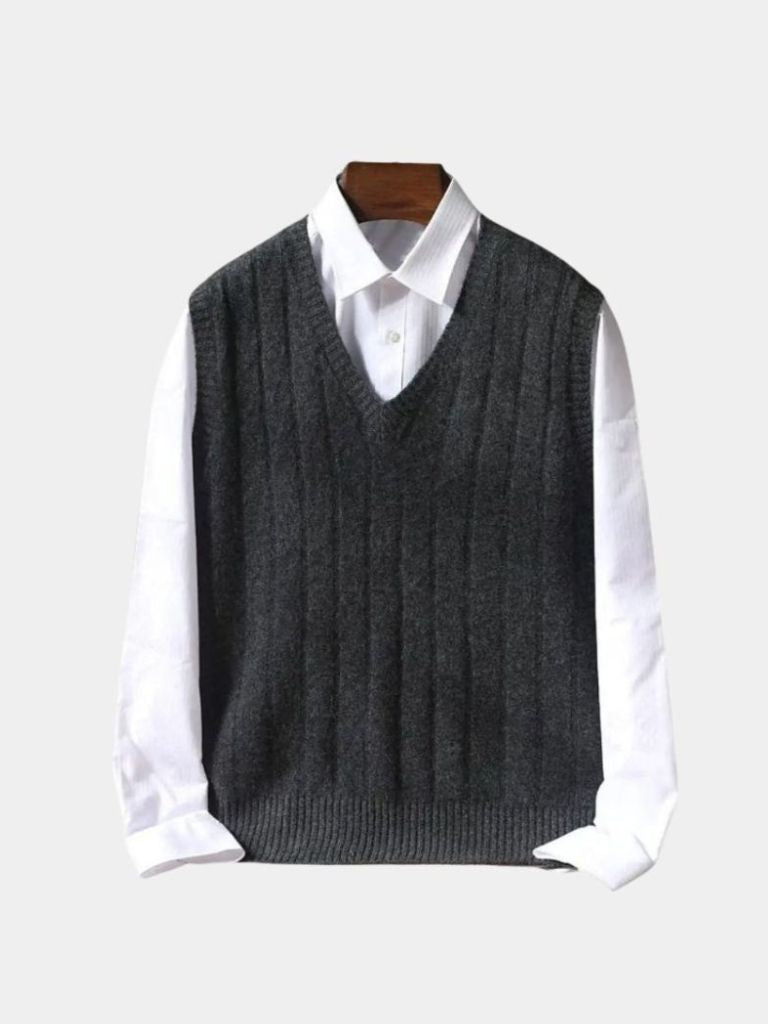 100% Merino Wool Pullover Sweater Vest - Vailor & Veil