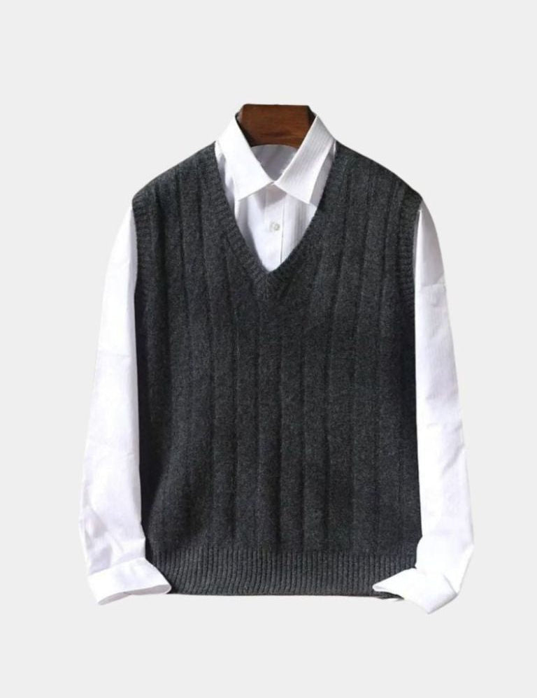 100% Merino Wool Pullover Sweater Vest - Vailor & Veil