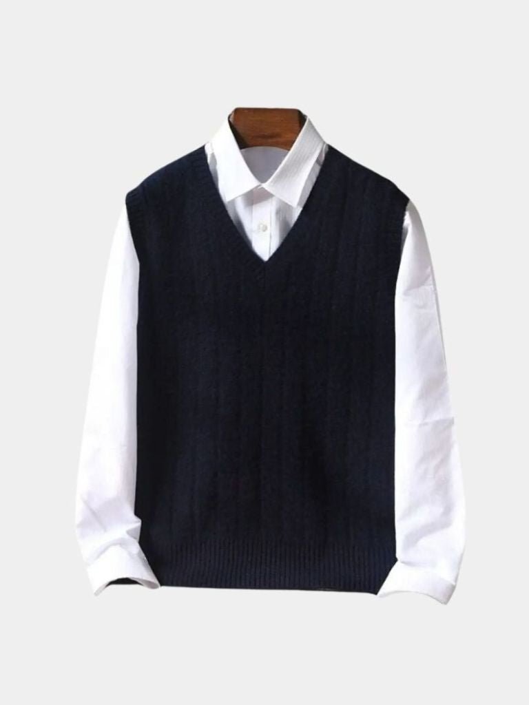 100% Merino Wool Pullover Sweater Vest - Vailor & Veil
