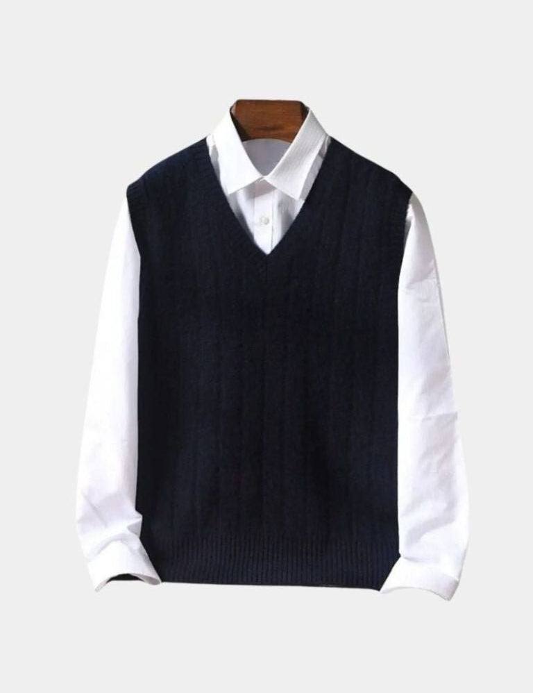 100% Merino Wool Pullover Sweater Vest - Vailor & Veil