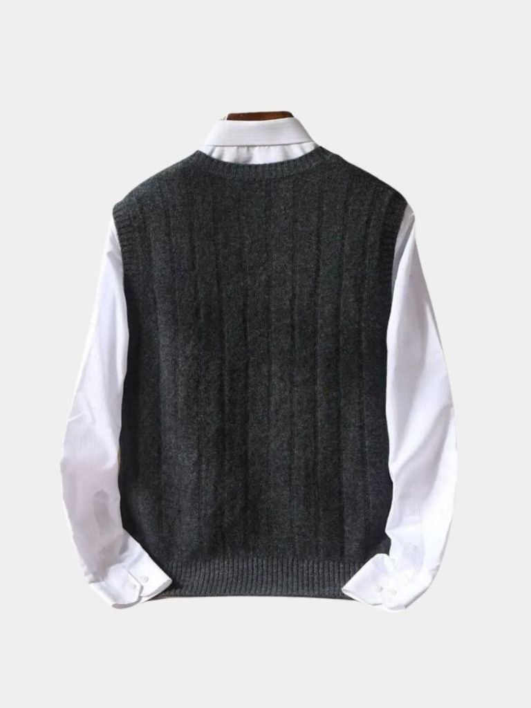 100% Merino Wool Pullover Sweater Vest - Vailor & Veil