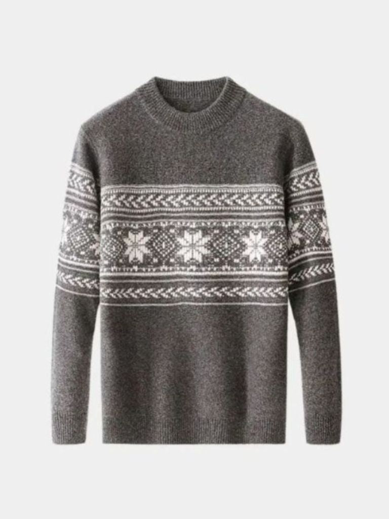 100% Wool Fair Isle Pullover Sweater Jumper - Vailor & Veil
