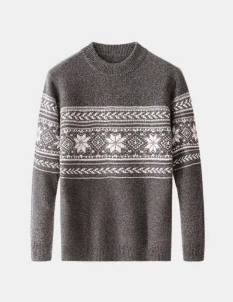 100% Wool Fair Isle Pullover Sweater Jumper - Vailor & Veil