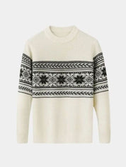 100% Wool Fair Isle Pullover Sweater Jumper - Vailor & Veil