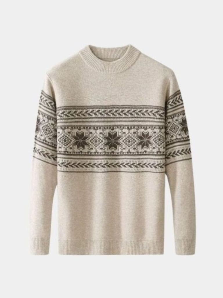 100% Wool Fair Isle Pullover Sweater Jumper - Vailor & Veil