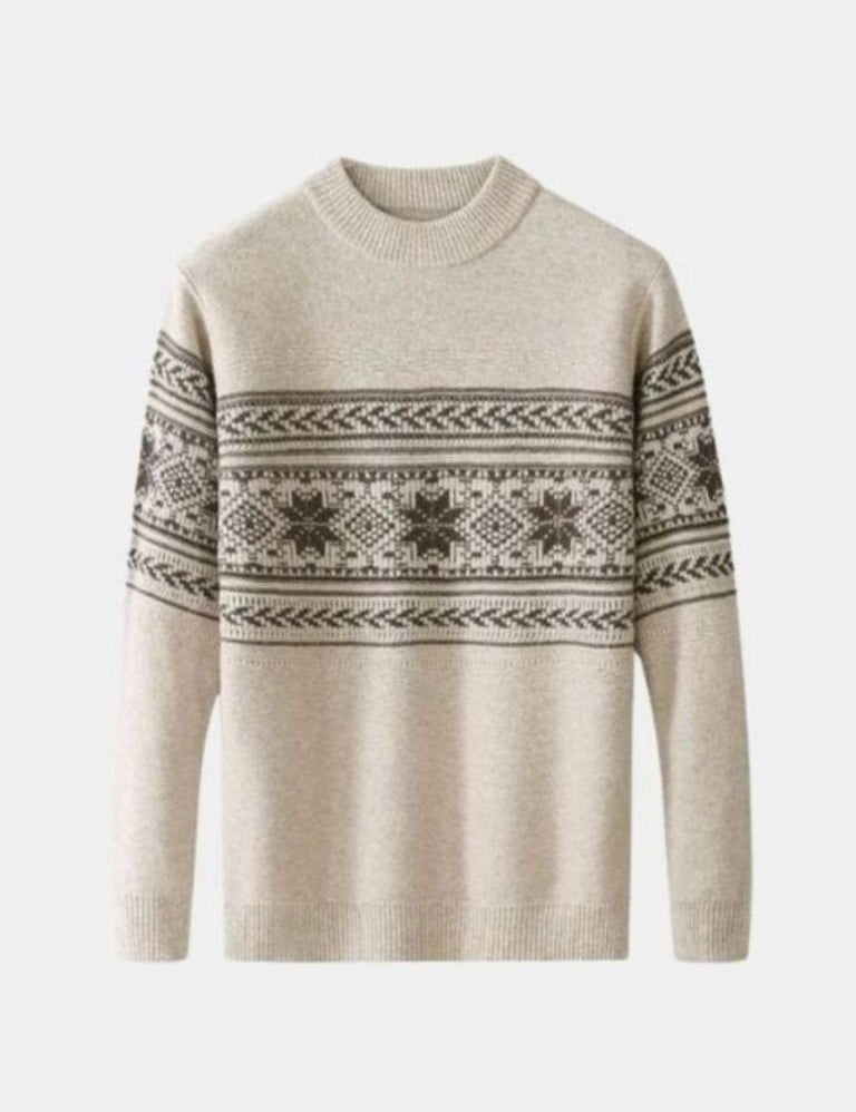 100% Wool Fair Isle Pullover Sweater Jumper - Vailor & Veil