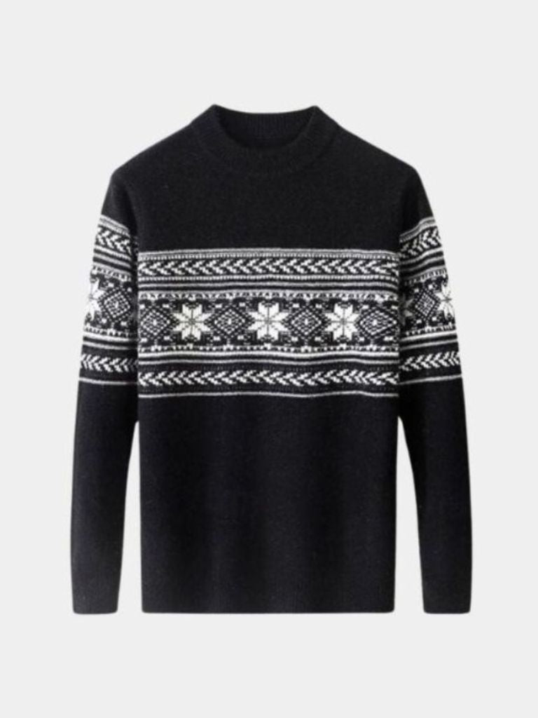 100% Wool Fair Isle Pullover Sweater Jumper - Vailor & Veil