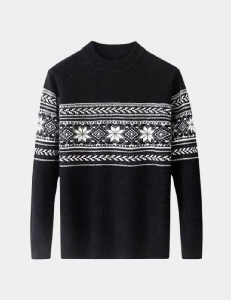 100% Wool Fair Isle Pullover Sweater Jumper - Vailor & Veil