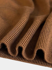 100% Wool Knit V Neck Turndown  Pullover Sweater - Vailor & Veil