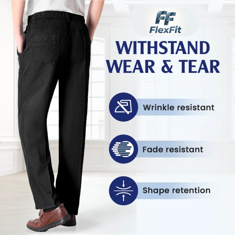 FlexFit - Flexible Waist Straight Fit Comfort Denim
