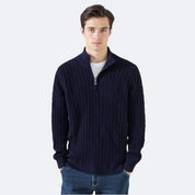 Maxim Premium Zipped Cable Sweater