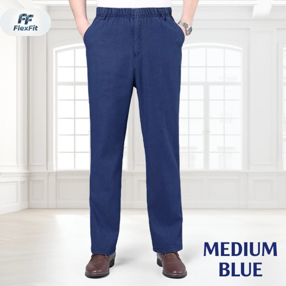 FlexFit - Flexible Waist Straight Fit Comfort Denim