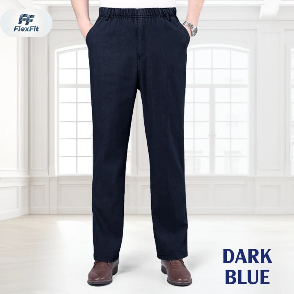 FlexFit - Flexible Waist Straight Fit Comfort Denim