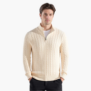 Maxim Premium Zipped Cable Sweater