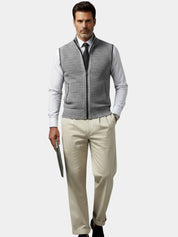 Elegant Full-Zip Sweater Vest - Vailor & Veil
