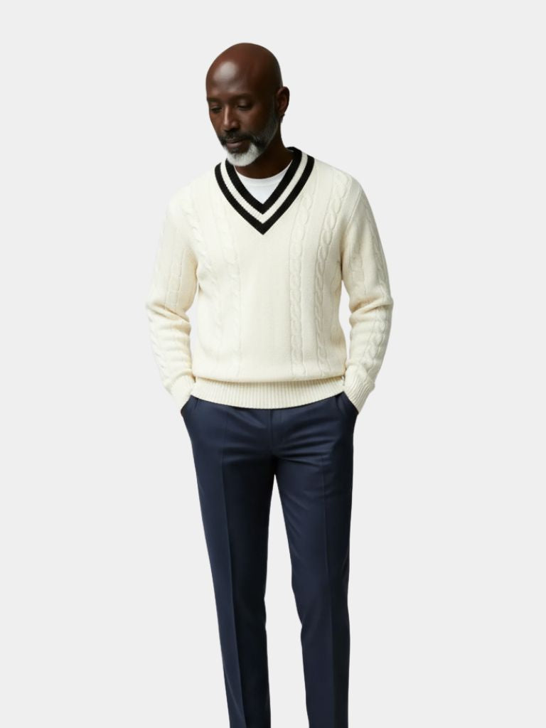 Minimalist V-Neck Sweater - Vailor & Veil