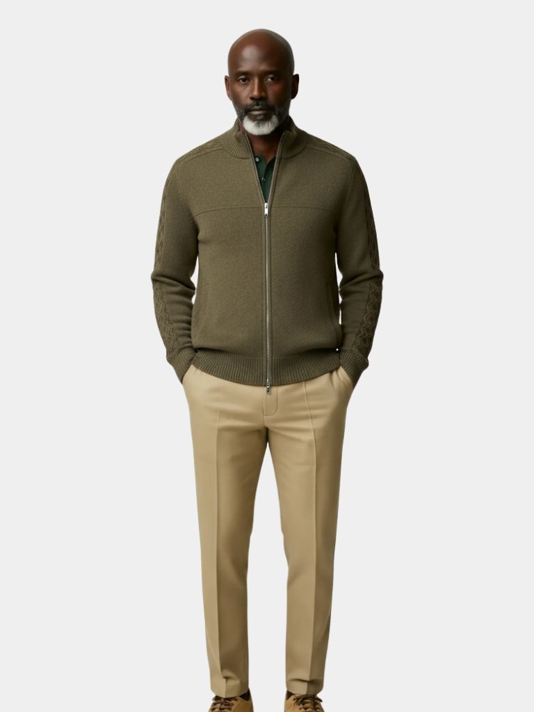 Cashmere Zip Sweater Knit Turtleneck - Vailor & Veil