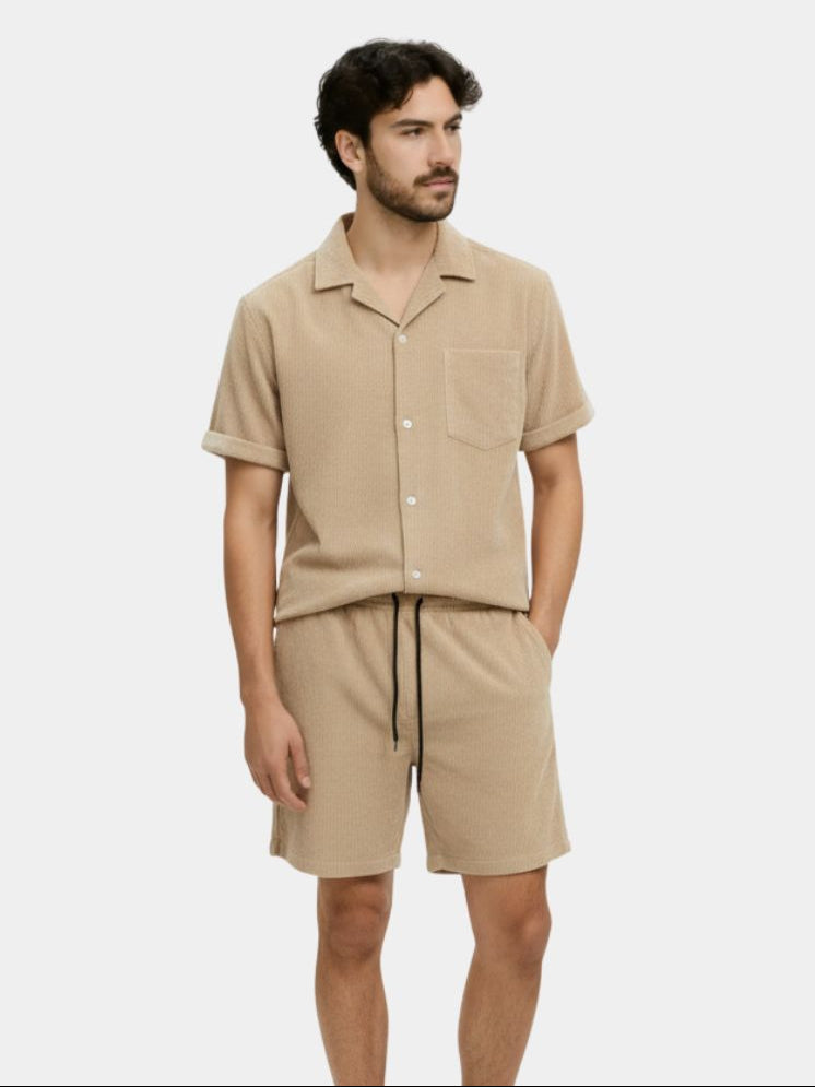 Minimalist Corduroy Set Shorts and Shirt - Vailor & Veil