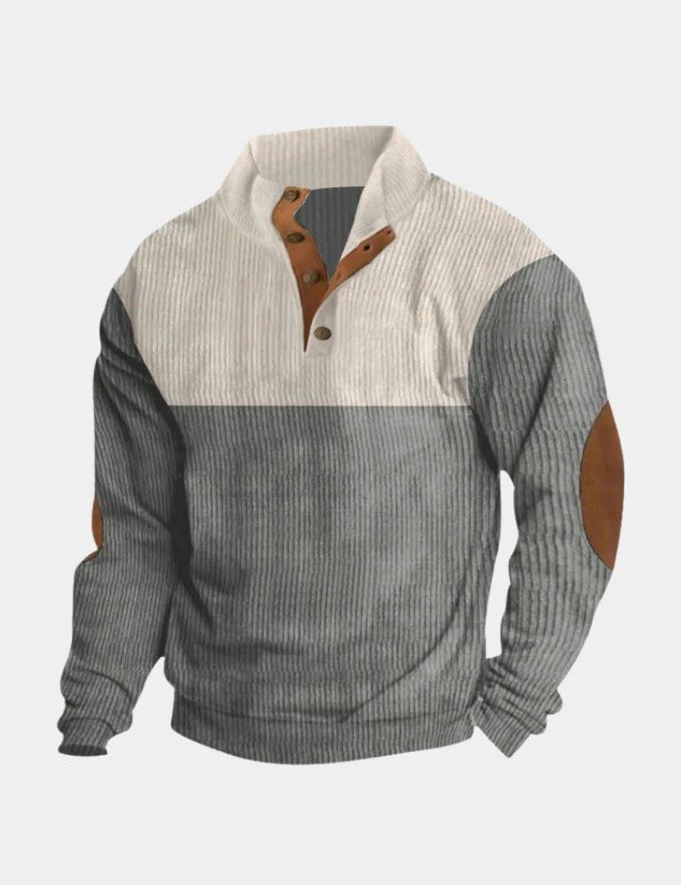 High Collar Corduroy Retro Pullover - Vailor & Veil