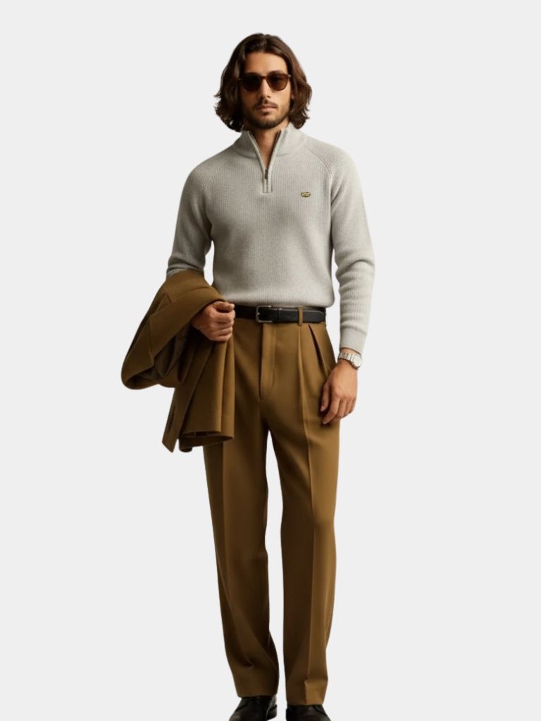 Elegant Quarter Zip Sweater - Vailor & Veil