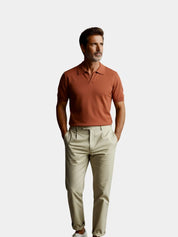 Casual Buttonless Knit Polo Shirt - Vailor & Veil