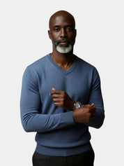 Cashmere V Neck Knitwear Sweater - Vailor & Veil