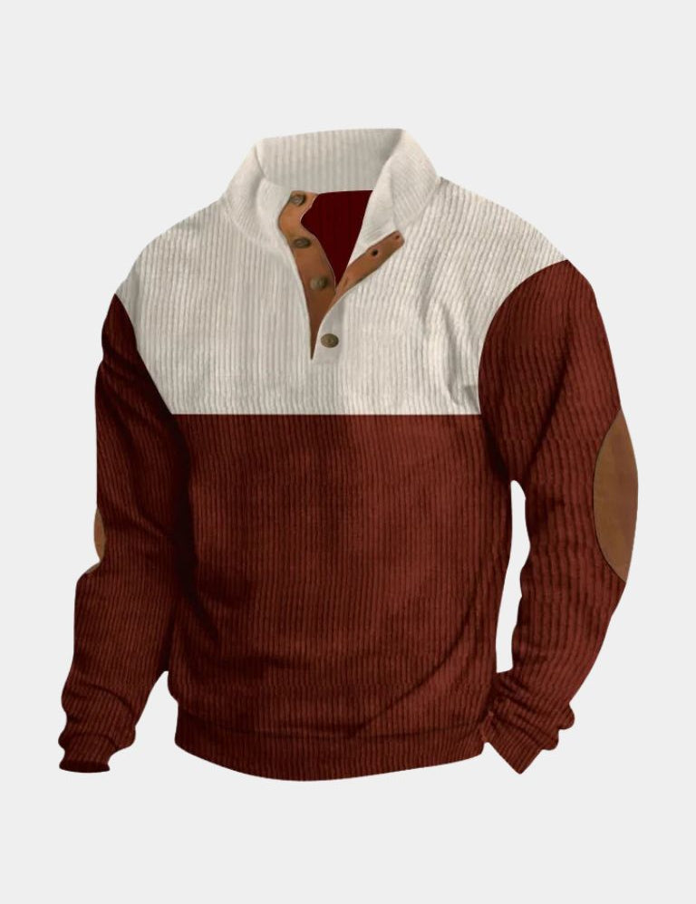 High Collar Corduroy Retro Pullover - Vailor & Veil