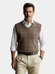 Academic Checkered Kinit Vest - Vailor & Veil