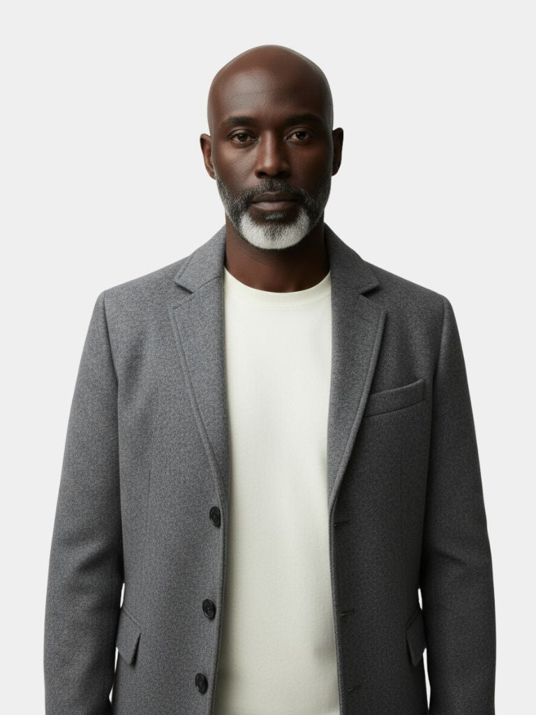 Mens Wool Blend Trench Coat - Vailor & Veil