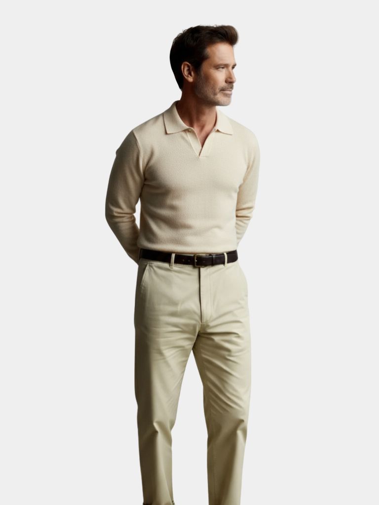 Essential V-Neck Polo Sweater - Vailor & Veil