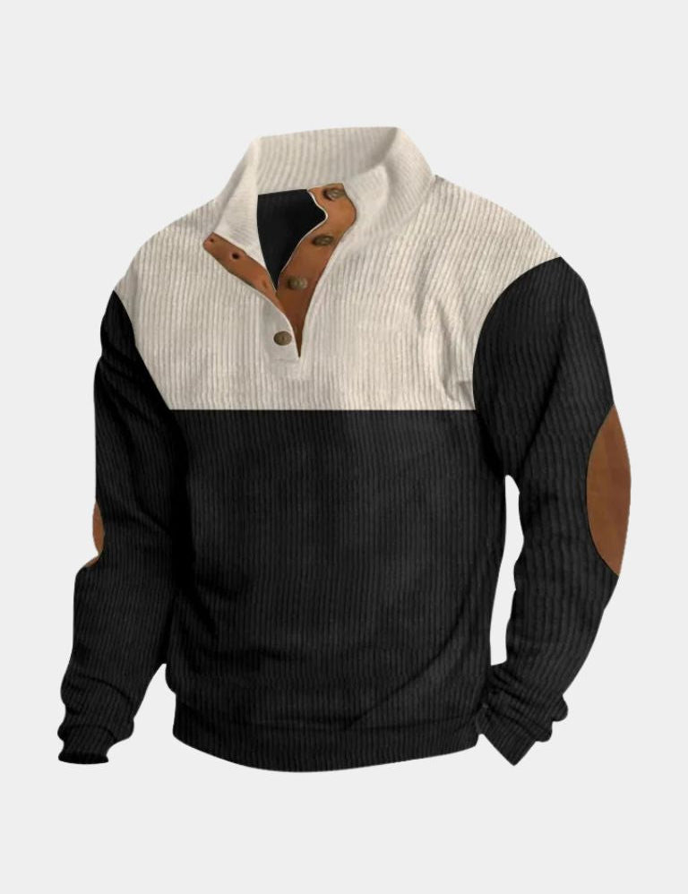 High Collar Corduroy Retro Pullover - Vailor & Veil