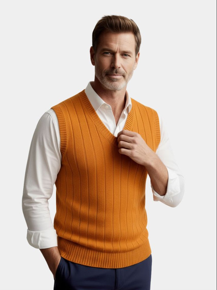100% Merino Wool Pullover Sweater Vest - Vailor & Veil