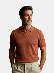 Casual Buttonless Knit Polo Shirt - Vailor & Veil