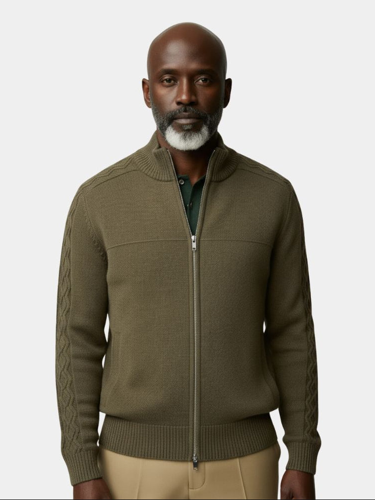 Cashmere Zip Sweater Knit Turtleneck - Vailor & Veil