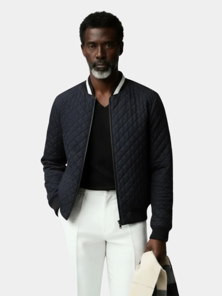 Textured Casual Bomber Jacket - Vailor & Veil
