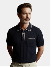 Old Money Knit Polo Shirt - Vailor & Veil