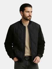 Sherpa Sleeves Padded Bomber Jacket - Vailor & Veil