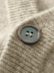 100% Merino Wool V Neck Knitwear Cardigan Sweater - Vailor & Veil