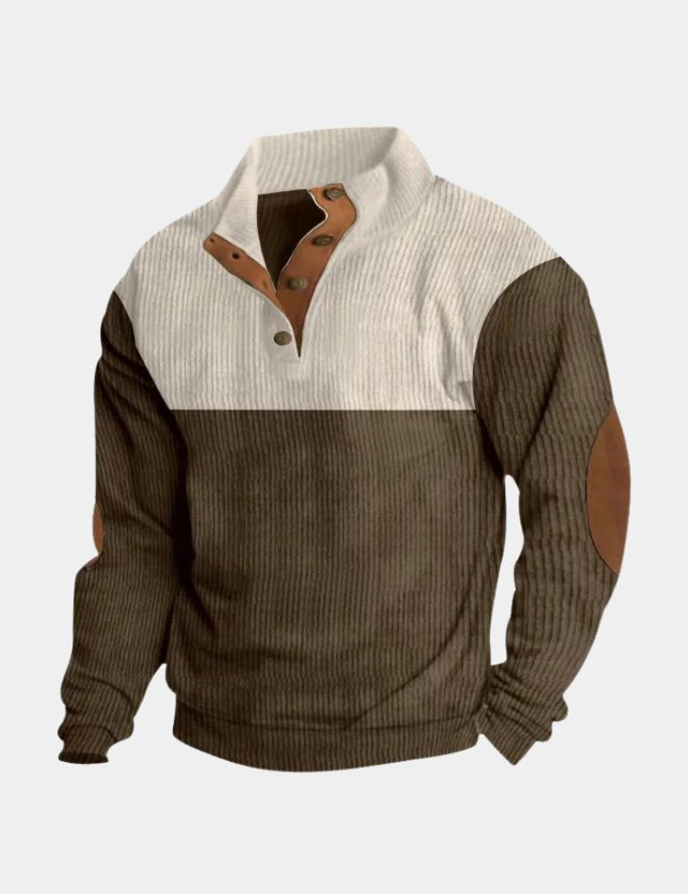 High Collar Corduroy Retro Pullover - Vailor & Veil