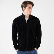 Maxim Premium Zipped Cable Sweater