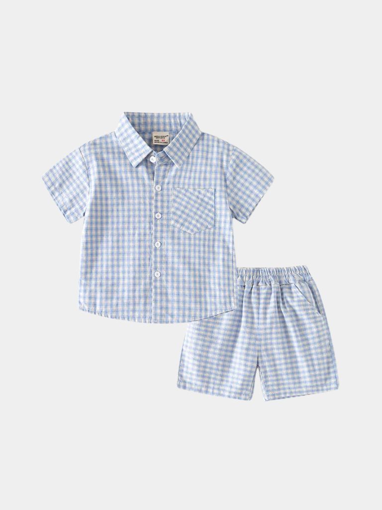 Petit Marquis Summer Check Set - Vailor & Veil Kids