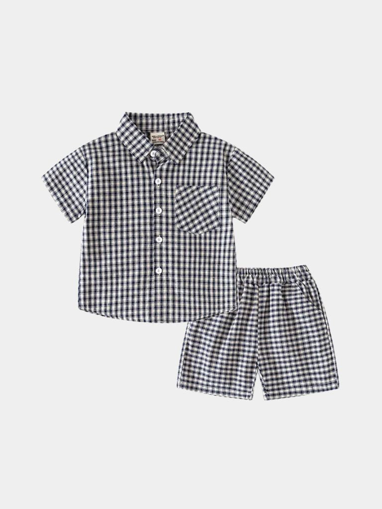 Petit Marquis Summer Check Set - Vailor & Veil Kids