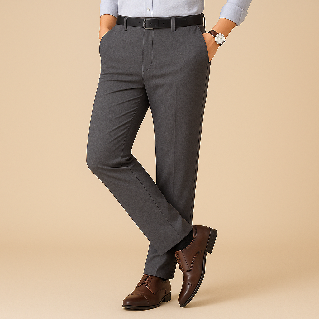 Stretchy Fit Pleated Suit Pants - Vailor & Veil