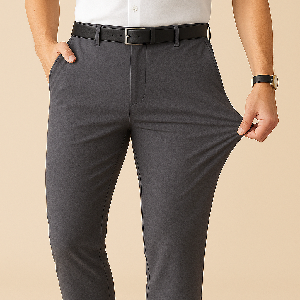 Stretchy Fit Pleated Suit Pants - Vailor & Veil