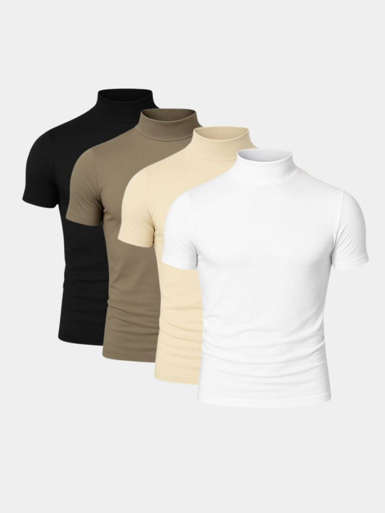 Solid Casual Turtle Neck T-Shirt - Vailor & Veil